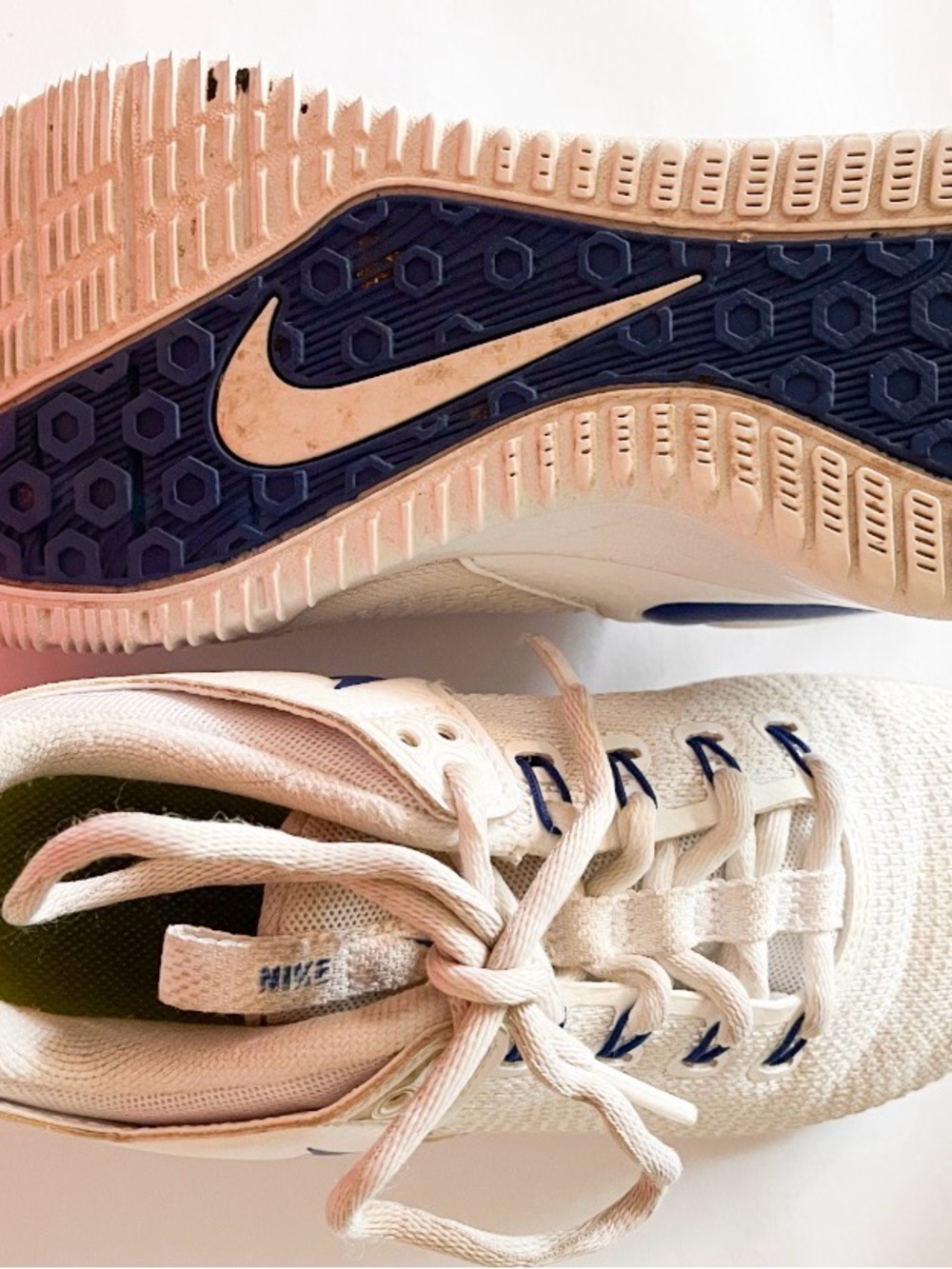 Nike White Sneakers with Blue Swoosh Accents - Picture 3 of 9